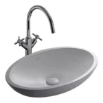 Bacha de loza ferrum sobre mesada modelo Citera