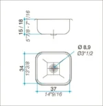 Bacha acero inoxidable modelo EE37/15 - Imagen 2