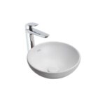 Bacha de loza ferrum sobre mesada modelo Persis chica