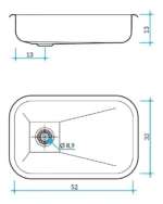 Bacha acero inoxidable simple Económica - Imagen 2