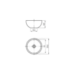 Bacha de loza ferrum sobre mesada modelo Persis grande - Imagen 3