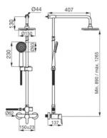 Grifería para baño fv línea Puelo - Imagen 2