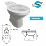 Inodoro largo de apoyo Derpla Onix