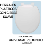 Asiento para inodoro plástico  con cierre suave