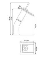 Grifería monocomando cuadrada para Lavatorio alta - Imagen 3