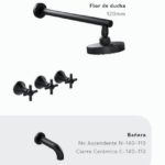 Grifería para baño marca Roca Xiann Black