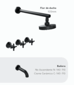 Grifería para baño marca Roca Xiann Black