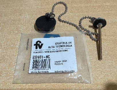 tapa cadenita Tapa para sopapa bidet con cadenita - Imagen 1