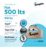 Tanques chato tricapa Rotoplast 500 lts - Imagen 2
