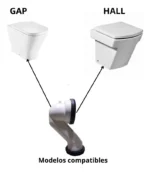 Repuesto para inodoro simil Roca curvo - Imagen 3