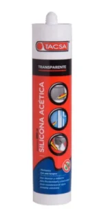 Sellador silicona transparante marca Tacsa
