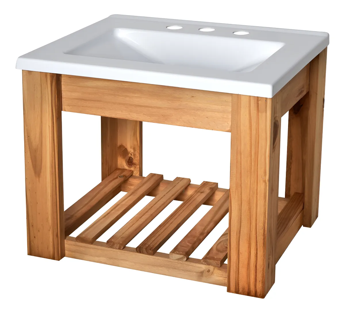 vanitory Vanitory de pino para colgar - Imagen 1