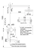 Grifería bañera fv modelo Margot - Imagen 2