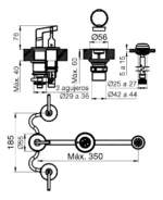 Grifería bidet fv modelo Arrayan - Imagen 2