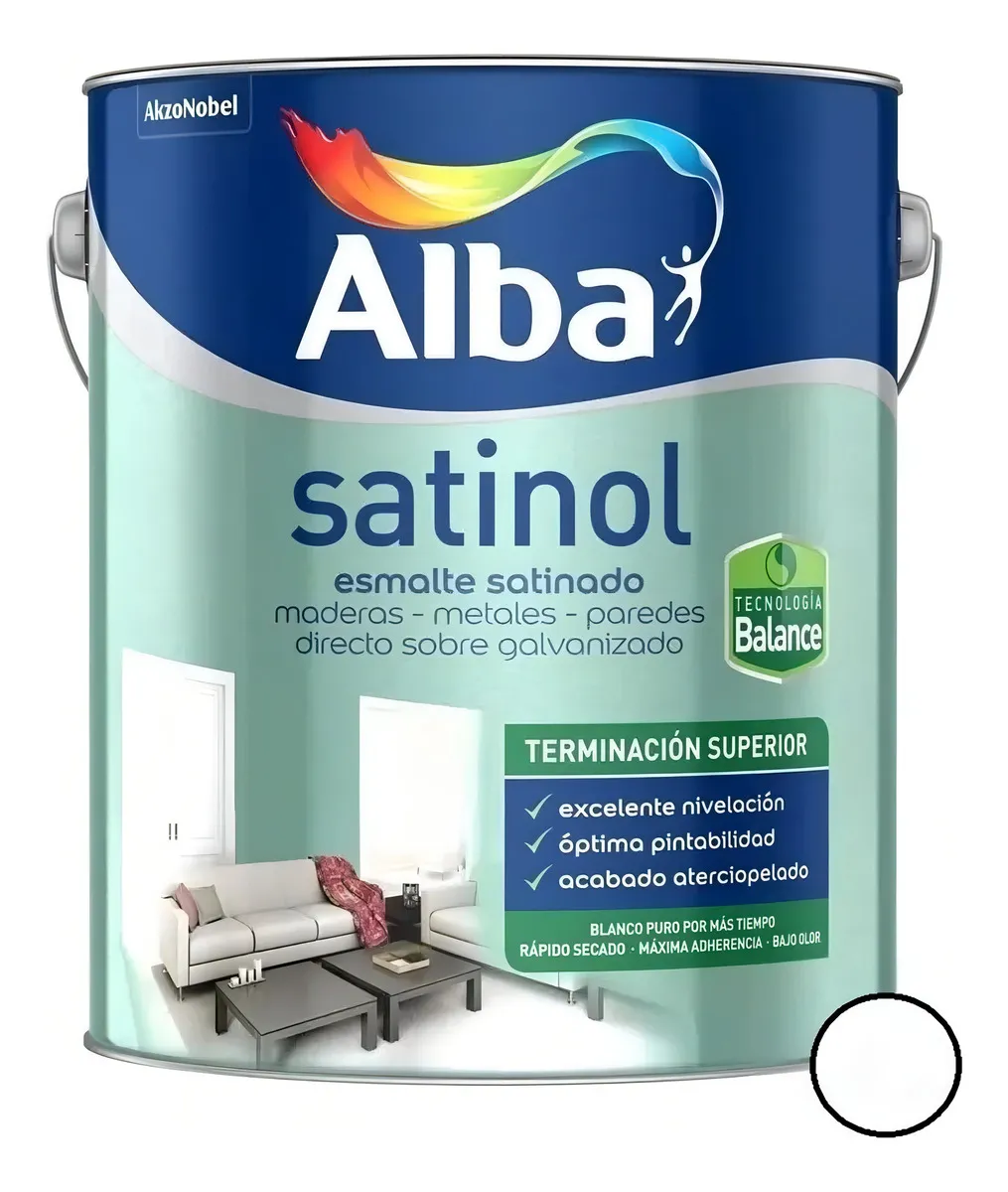bca satinado Esmalte sintético blanco satinado al agua - Imagen 1