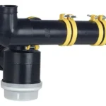 Sifón doble a codo con visor