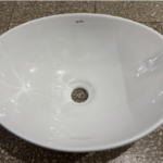 Bacha de loza ovalada