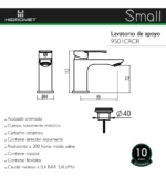 Grifería monocomando lavatorio Hidromet - Imagen 3