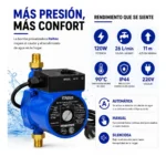 Bomba presurizadora para instalaciones sanitarias 120 watts - Imagen 4