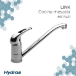 Grifería monocomando para cocina marca Hydros