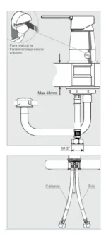 Grifería monocomando para Bidet marca Hydros - Imagen 3