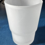 Vaso de vidrio esmerilado para porta cepillo dientes