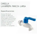 Canilla simple para lavarropa plástica Duke - Imagen 2