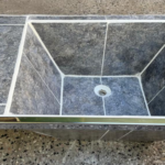 Pileta lavar azulejadas con mesada simple
