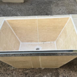 Pileta lavar azulejadas con mesada doble