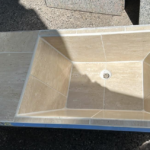 Pileta lavar azulejadas con mesada simple