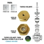 Repuesto para válvula Hydra - Tuerca volante válvula Hydra Slim - Imagen 3