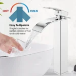 Grifería monocomando cascada para baño alto - Imagen 3