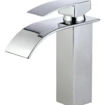 Grifería monocomando cascada para baño cromo baja