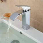 Grifería monocomando cascada para baño cromo baja - Imagen 4